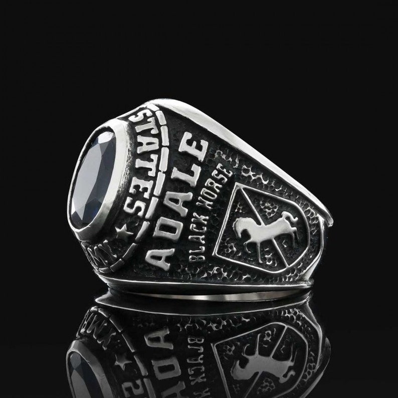 Personalized United States Army Ring, Silver US Army Ring, US Eagle ...