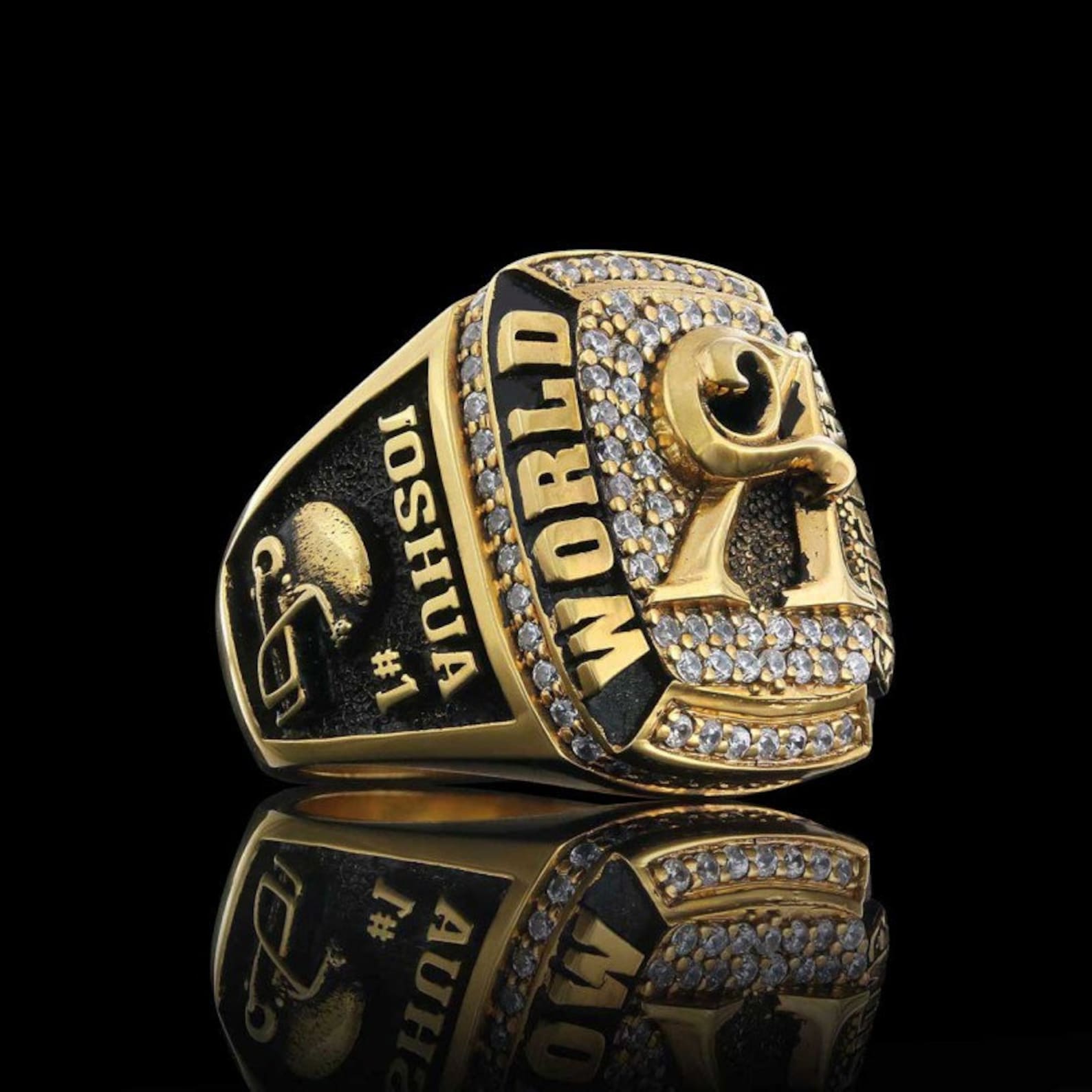 Silver Championship Ring Personalized Hockey Ring Basketball Etsy