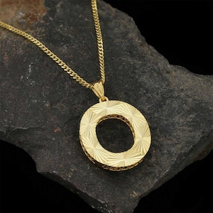 Colgante de letra O de plata esterlina, collar tipo alfabeto de plata, colgante de letra de plata de diseño personalizado, collar de letras de plata alfabeto en negrita,