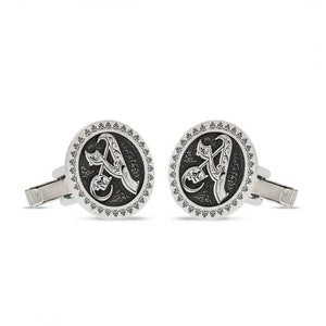 Gemelos de nombre personalizados de plata 925K, gemelos iniciales, gemelos de boda grabados, gemelos de letras de plata esterlina, gemelos de hombre