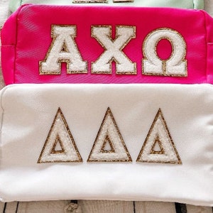 Sorority Bag | Big Little Sorority | Patch Bag | Custom Travel Bag | Personalized Nylon Bag | Travel Pouch | Toiletry Bag | Make-Up Bag