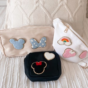 Disney Bag / Minnie Mouse Pouch / Patch Bag / Magic Kingdom Bag / Borsa in nylon personalizzata / Travel Pouch / Toiletry Bag / Make-Up Bag