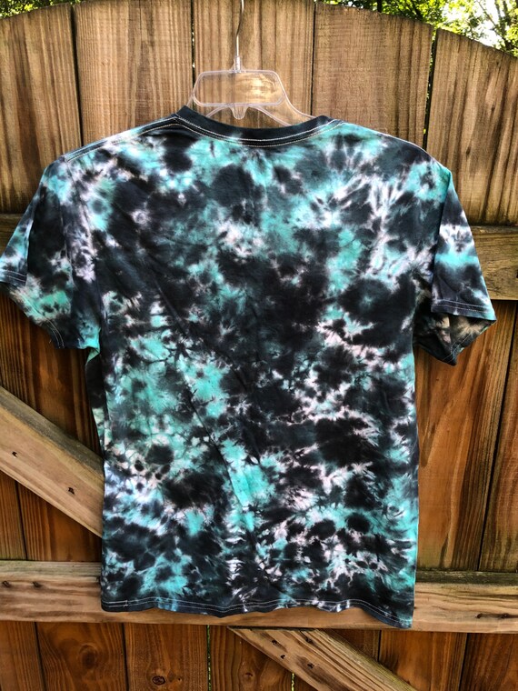 Tie Dye Scrunch Black and Turquoise -  Canada