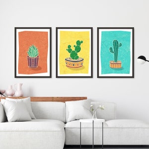 Kaktus Drucke, Set von 3 Drucke, Home Decor, saftig Drucke, Kaktus moderne Druck, botanische Wandkunst, skandinavischeminimalistischen Druck, Kakteen