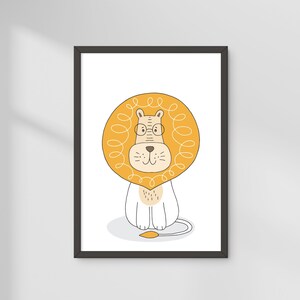 Lion Nursery Wall Art, Lion Print, Lion Kids, Jungle, Zoo, Safari Nursery Print, Kids Lion Wall Art, Children's Room Picture, Animal Poster