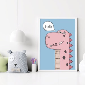 Dinosaur Nursery Print, Dinosaur Decor, Kids Room Decor, Kids Playroom ...