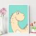 Dinosaur Nursery Print, Dinosaur Decor, Kids Room Decor, Kids Playroom ...