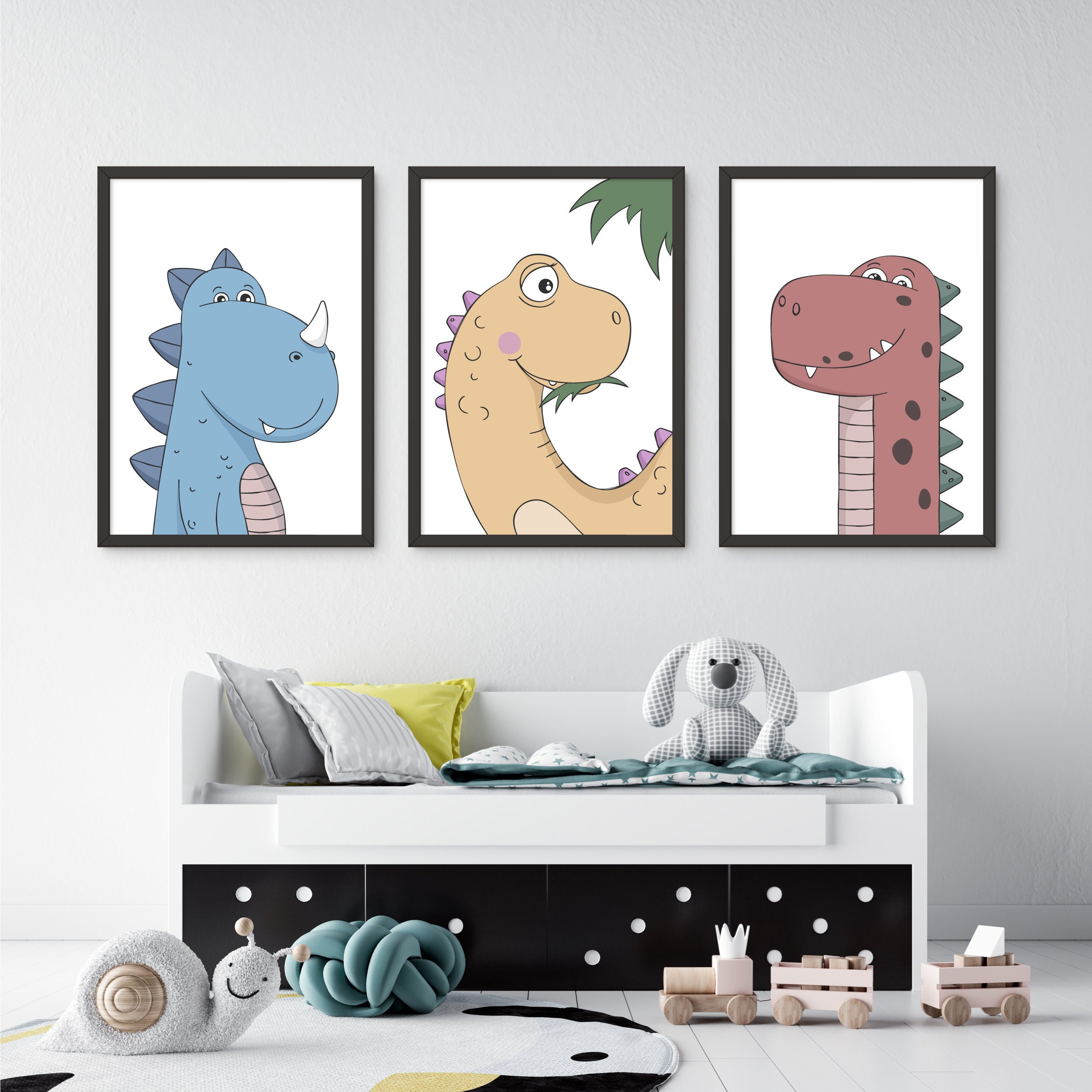Dinosaur Printable Wall Art, Dinosaur Decor, Nursery Pictures, Kids ...
