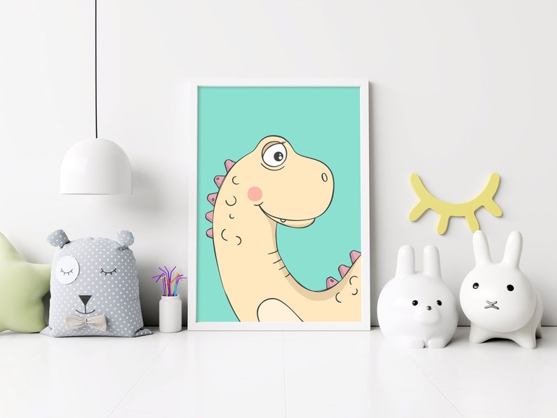 Dinosaur Nursery Print, Dinosaur Decor, Kids Room Decor, Kids Playroom ...