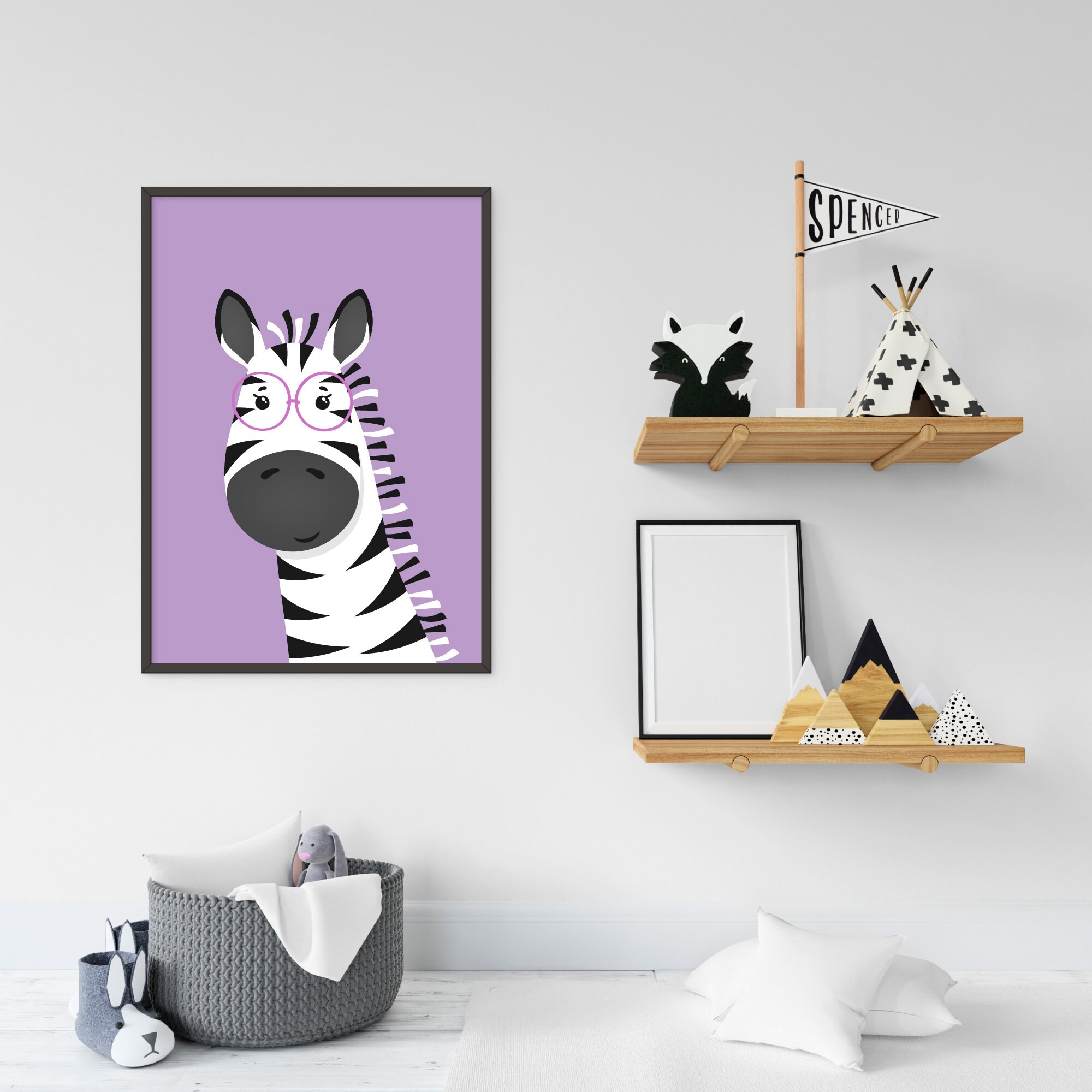 Safari Tiere Kinderzimmer Dekor Set von 2 Tier Drucke Tier | Etsy