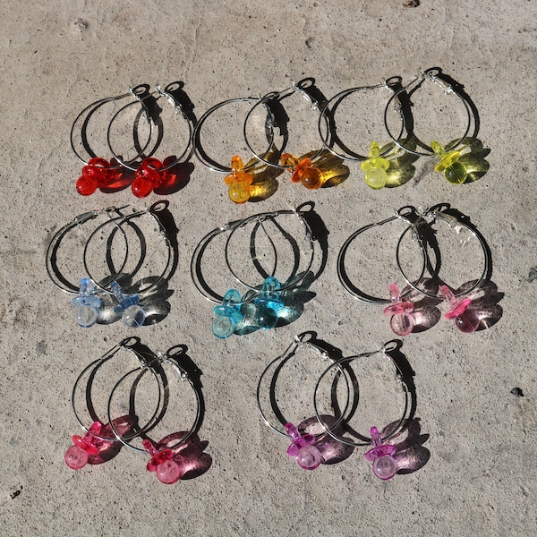 Baby Dummy/Pacifier Hoop earrings