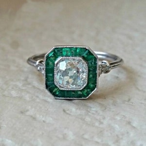 Art Deco Vintage Diamond Ring, Old European Antique Vintage, Antique Edwardian Ring, Antique Victorian Edwardian Ring,Art Deco Inspired Ring