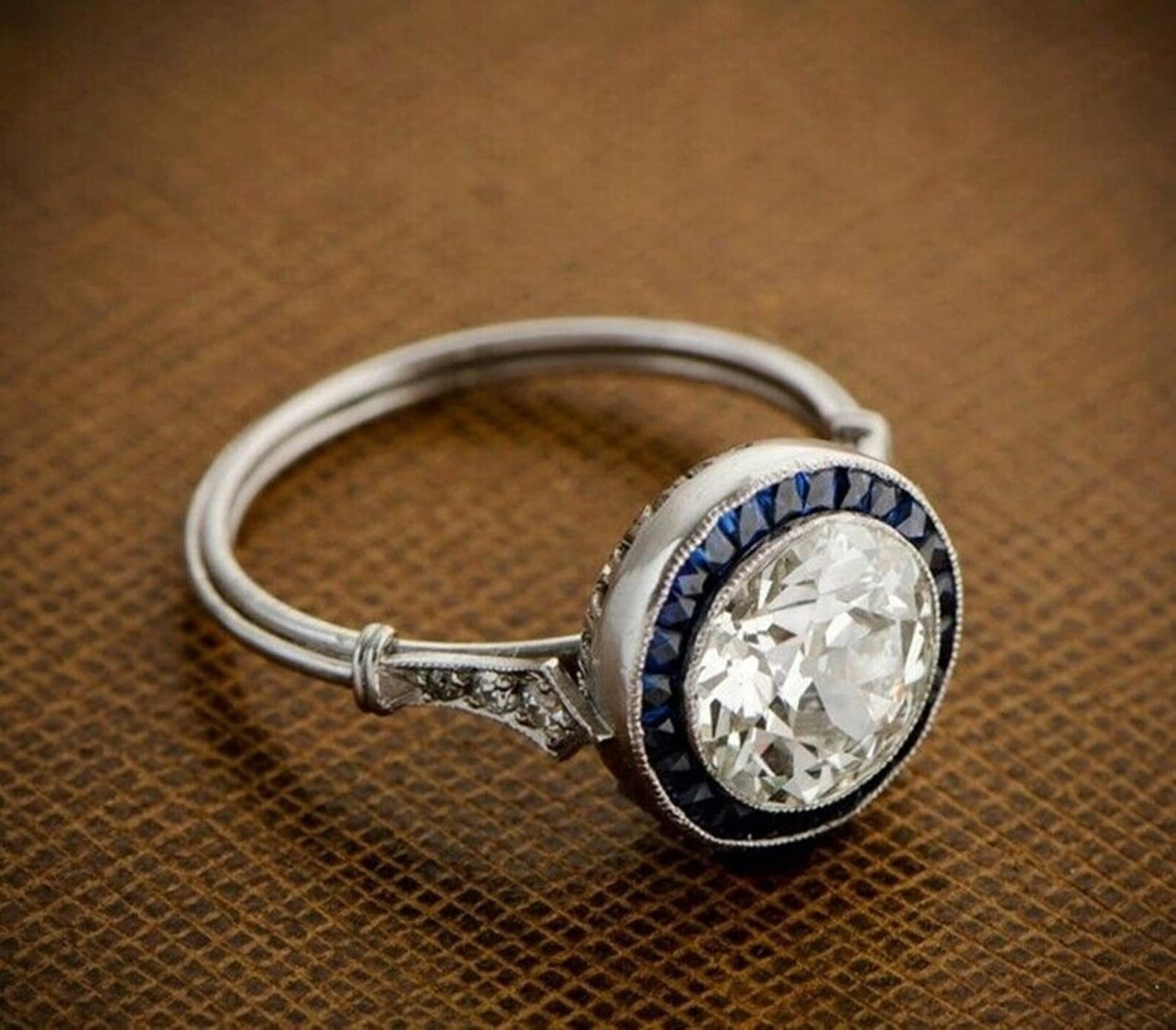 Old Lady Rings Art Deco Vintage Woman's Engagement Ring, Edwardian Engagement Ring ...