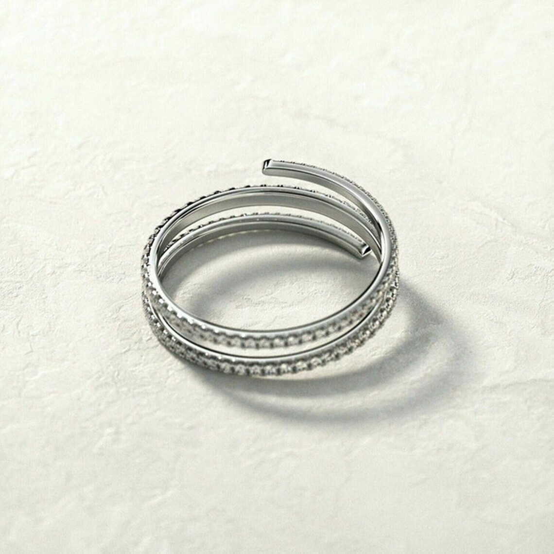 Spiral Finger wrap Ring/ Eternity Band Ring / Rundschliff Etsy
