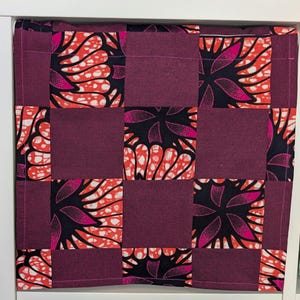 Rideau pour étagère Kallax - patchwork - wax rose
