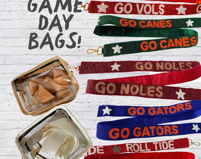 Game Day Stadium Bag Beaded Strap Bags