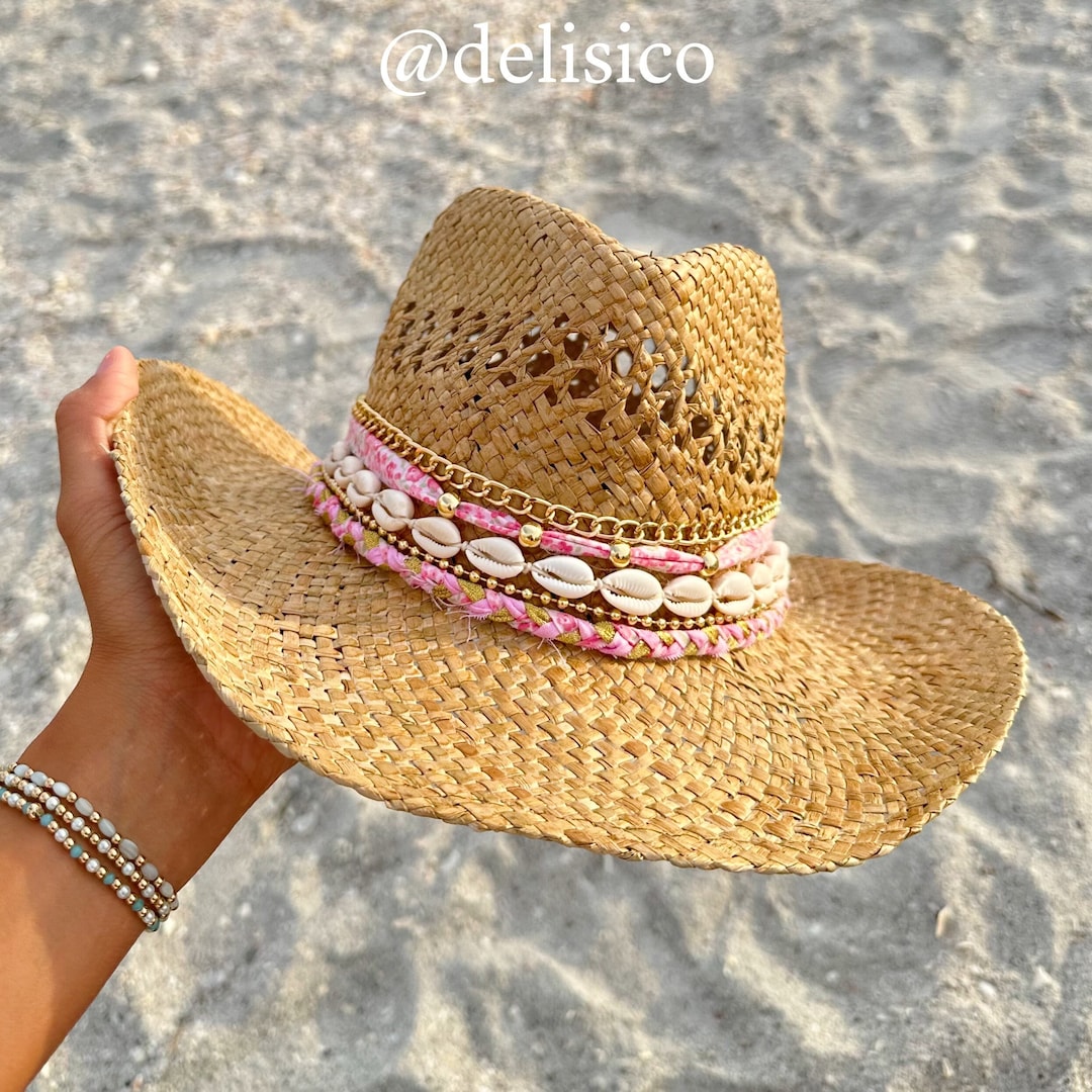 Coastal Cowgirl Hat - Layla Hat Pink Floral - Etsy display picture 2