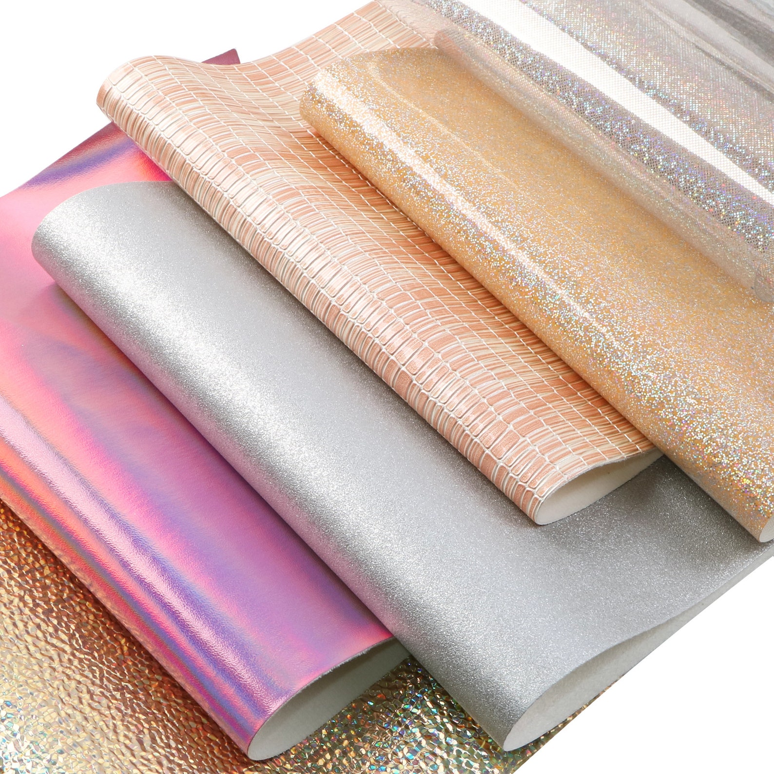 6pcs Faux Leather Sheets Bundle/Iridescent Vinyl Fabric Etsy