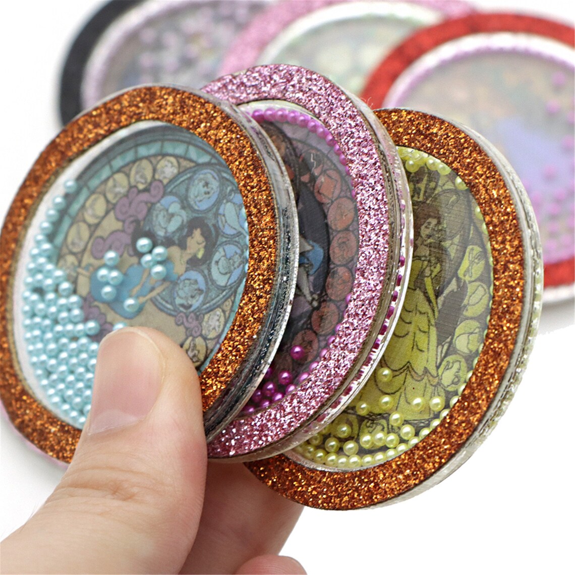 5pcs Girls Beads Shaker Flat back Decorate Hair Bow Etsy