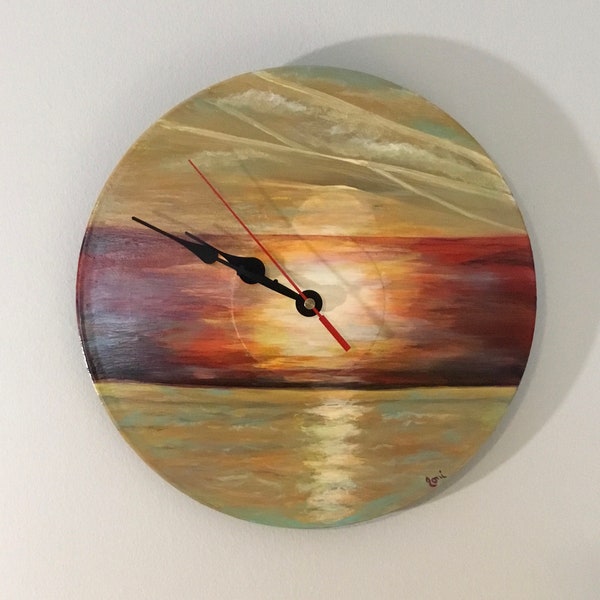 Hand Painted Clock Etsy