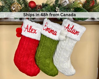 2023 Personalized Christmas Stocking, Holiday Stocking,Red and Green, Christmas Stockings, Custom stocking, Christmas Socks, Stocking, Socks