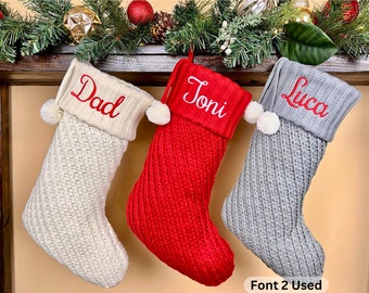 2023 Personalized Christmas Stocking, Holiday Stocking, Red and Green, Christmas Stockings, Custom stocking, Christmas Socks, Stocking