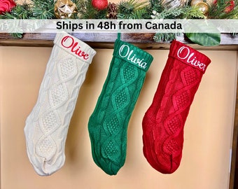 2023 Personalized Christmas Stocking, Holiday Stocking,Red and Green, Christmas Stockings, Custom stocking, Christmas Socks, Stocking, Socks