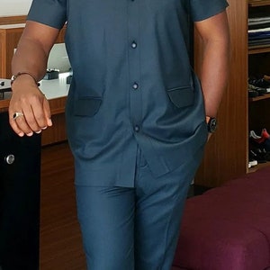 African men's clothing, green tailored suit, African wear, African fashion for men, Men Dashiki, men's kaftan, Senator wear, Free dhl