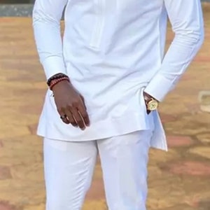 All white African men outfit, Men’s African traditional wear ,African men’s  Special occasion clothes, Men’s senator,African native wear