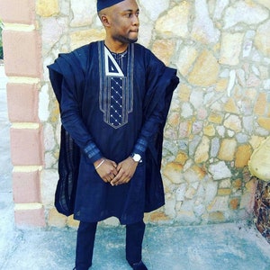 AGBADA for men, Agbada men, Agbada, African wedding suit, men's traditional wear, African men's clothing, Groomsmen suit, 2lovers Fashion image 1