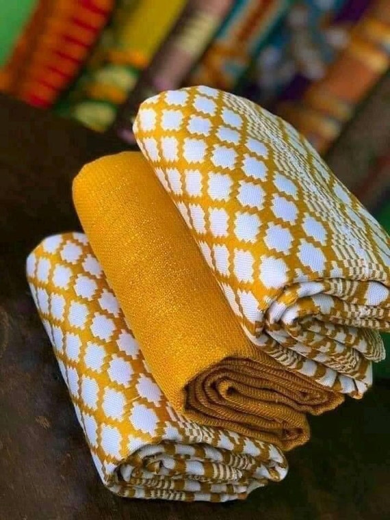 Authentic Kente 2,4,6 & 12 yards Genuine Ghana handwoven Kente fabric and  Kente Cloth African fabric African Bonwire Ghana Kente Traditional