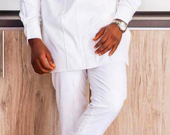 African men suit, African men's clothing, African wedding suit, Groomsmen suit, Groom's suit, African wedding suit, Free DHL shipping