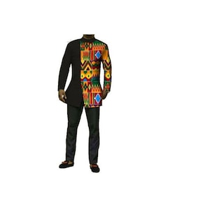 African Men Clothing | Kaftan African Men Shirt and Down White | Dashiki Mens Shirt| Family African Wear | African Men&#39;s Clothing|