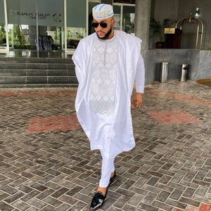 AGBADA for men, African AGBADA, African wedding suit, Groomsmen suit, Groom&#39;s suit, African men&#39;s wear, 3 piece men&#39;s suit, Free DHL express