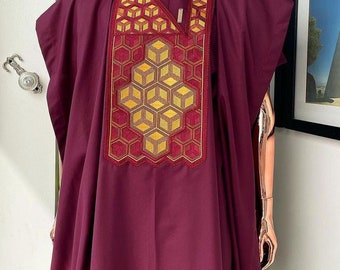 Embroidered African Agbada, Men's Wedding Suit, Groom Groomsmen Outfit