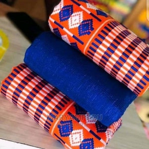Authentic Kente 6 and 12 yards Genuine Ghana handwoven Kente fabric and Kente Cloth African fabric African Bonwire Ghana Kente Traditional