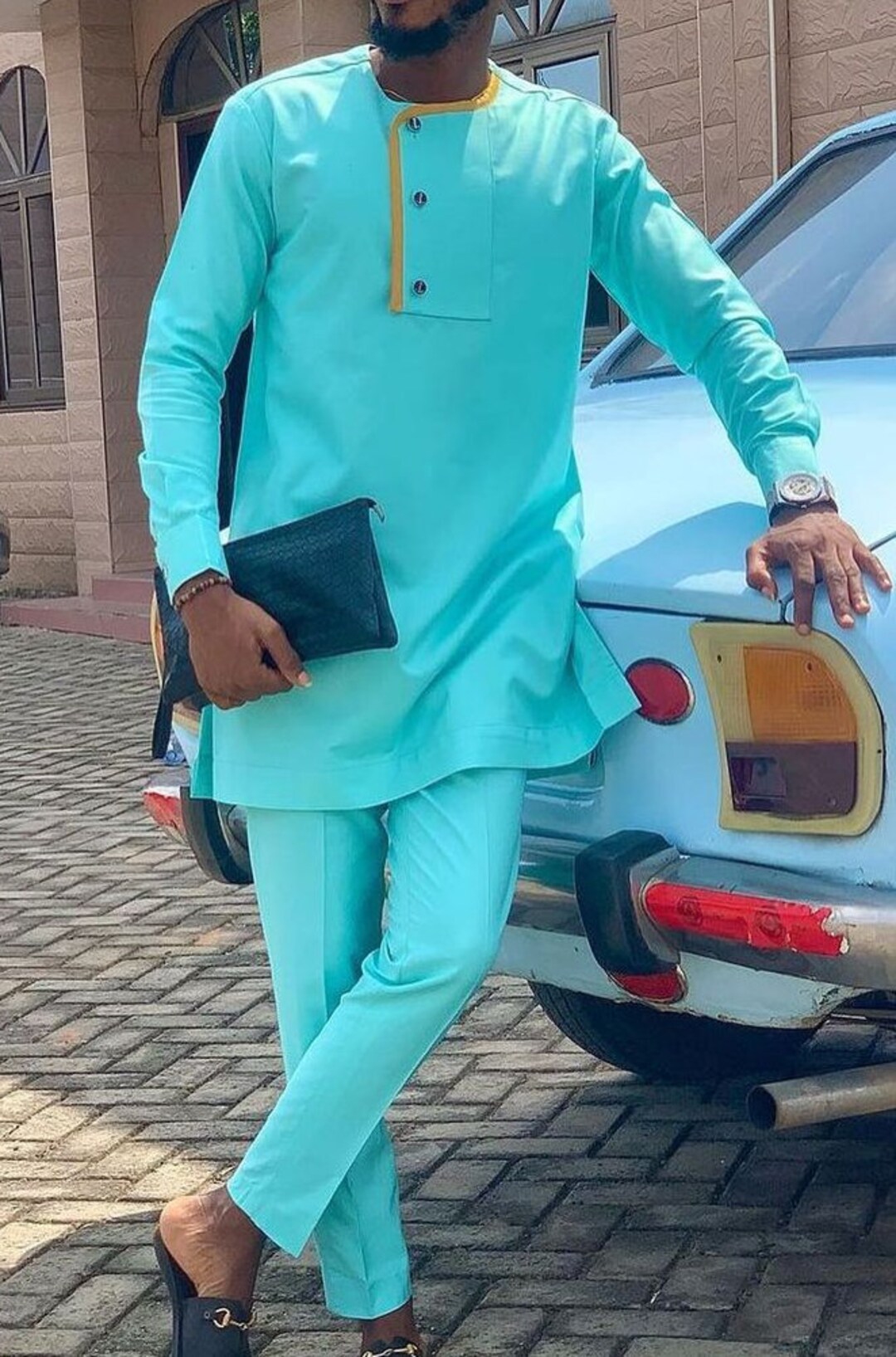 African Men Clothing Kaftan African Men Shirt and Down White Dashiki Mens Shirt Family African