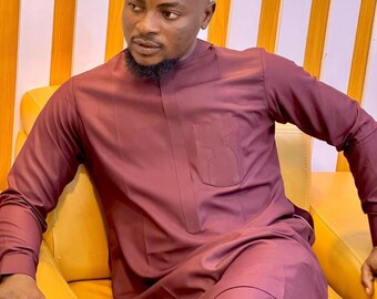 African men's suit, African men attire, African wedding suit, African shirt, African men's clothing, dashiki men suit, African men's kaftan