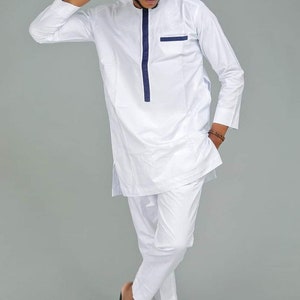African Men Clothing | Kaftan African Men Shirt and Down White| Dashiki Mens Shirt| Family African Wear | African Men&#39;s Clothing|