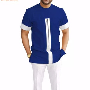 African Men Clothing | Kaftan African Men Shirt and Down White | Dashiki Mens Shirt| Family African Wear | African Men&#39;s Clothing|