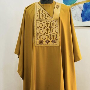 Men&#39;s African Agbada Suit Set, Embroidered Wedding Groom Attire