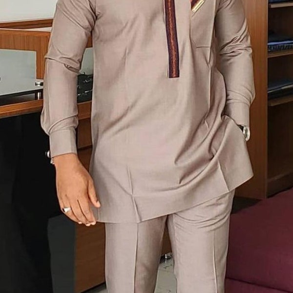 Men's Traditional Wear, African men's wear, African men's clothing, African wedding suit, Groomsmen suit, Groom's suit, men's senator suit