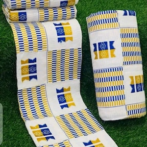 Authentieke Kente 6 en 12 yards Echte Ghana handgeweven Kente stof en Kente Doek Afrikaanse stof Afrikaanse Bonwire Ghana Kente Traditioneel