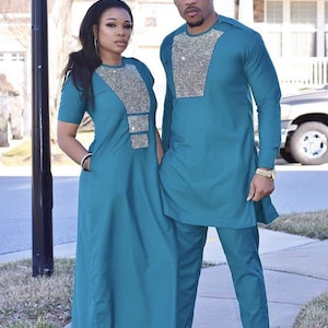 African couples outfit, African couples dashiki, African attire, couples wedding suit, senator wear, prom suit, family matching, free DHL