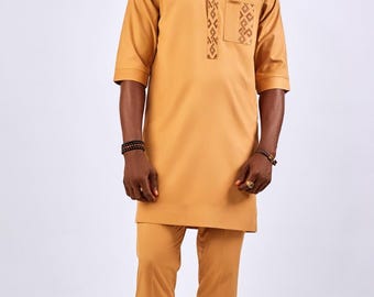 African men's suit, African men attire, African wedding suit, African shirt, African men's clothing, dashiki men suit, African men's kaftan