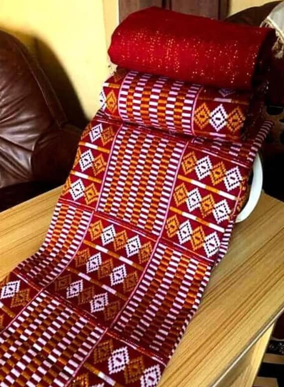 Authentic Kente Yards Genuine Ghana Handwoven Kente Fabric and