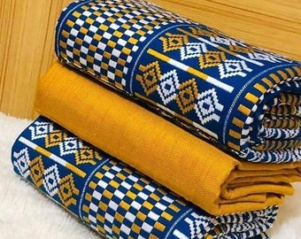 Authentic Kente 6 yards Genuine Ghana handwoven Kente fabric and Kente Cloth African fabric African Bonwire Ghana Kente Traditional