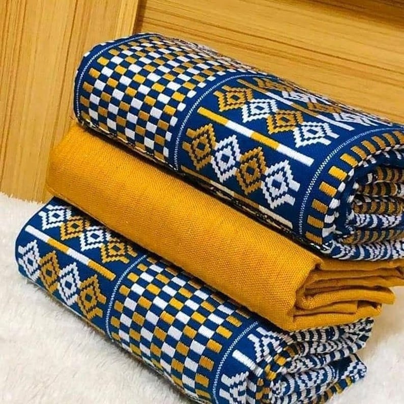 Authentic Kente 6 Yards Genuine Ghana Handwoven Kente Fabric Etsy