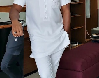 African Men Attire, matching shirt and pant/African clothing / African men clothing / wedding suit/groom suit/dashiki/ Dashiki Suit