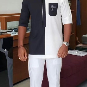 African men&#39;s suit, African men attire, African wedding suit, African shirt, African men&#39;s clothing, dashiki men suit, African men&#39;s kaftan